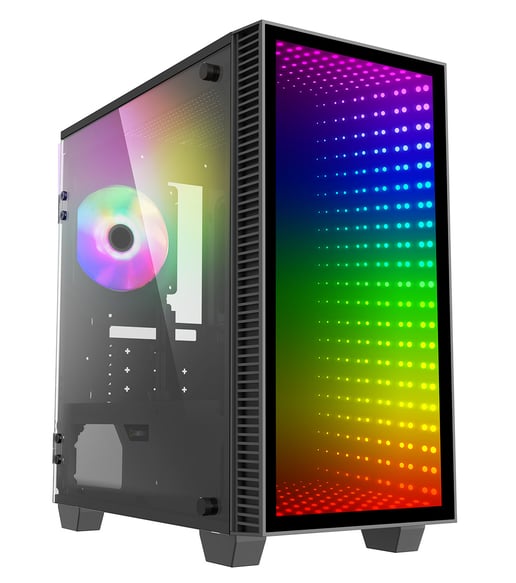 GameMax Abyss Mini Mid Tower Gaming Case - Black 
