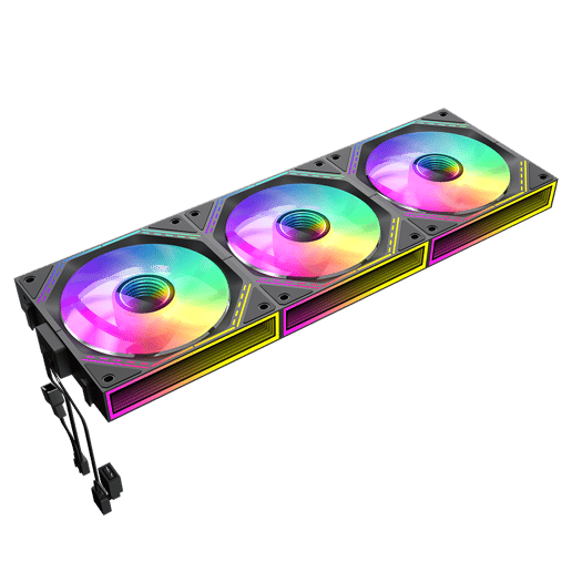 GameMax FN12A-S3I 120mm Infinity ARGB PWM Chassis Fan Triple Pack in Black