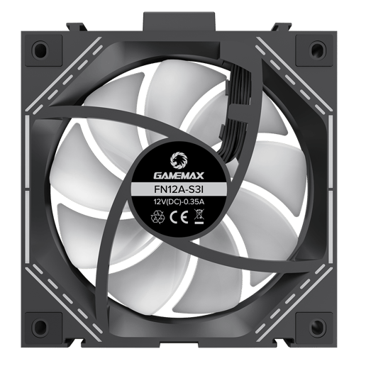 GameMax FN12A-S3I 120mm Infinity ARGB PWM Chassis Fan Triple Pack in Black
