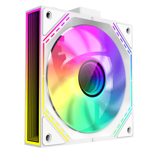 GameMax FN12A-S3I 120mm Infinity ARGB PWM Chassis Fan Triple Pack in White