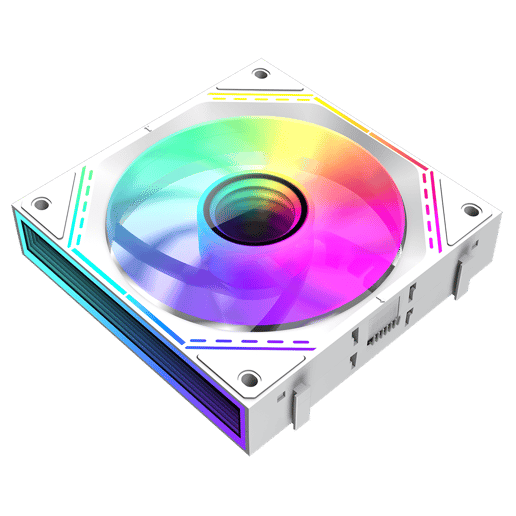 GameMax FN12A-S3I 120mm Infinity ARGB PWM Chassis Fan Triple Pack in White
