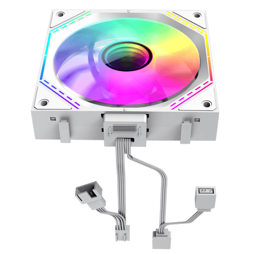 GameMax FN12A-S3I 120mm Infinity ARGB PWM Chassis Fan Triple Pack in White