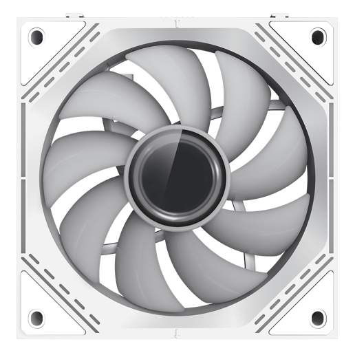 GameMax FN12A-S3I 120mm Infinity ARGB PWM Chassis Fan Triple Pack in White
