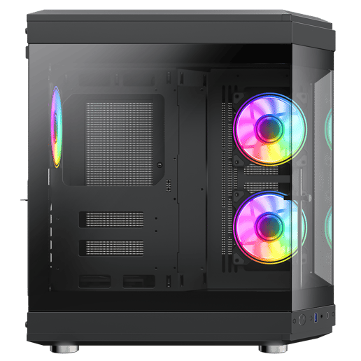 GameMax Hype Mid Tower Gaming PC Case - Black 