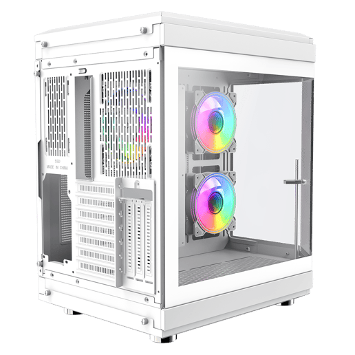GameMax Hype Mid Tower Gaming Case - White 