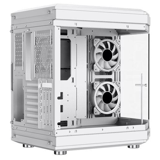 GameMax Hype Mid Tower Gaming Case - White 