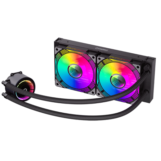 GameMax Ice Chill 240V 240mm ARGB AiO Liquid CPU Cooler in Black