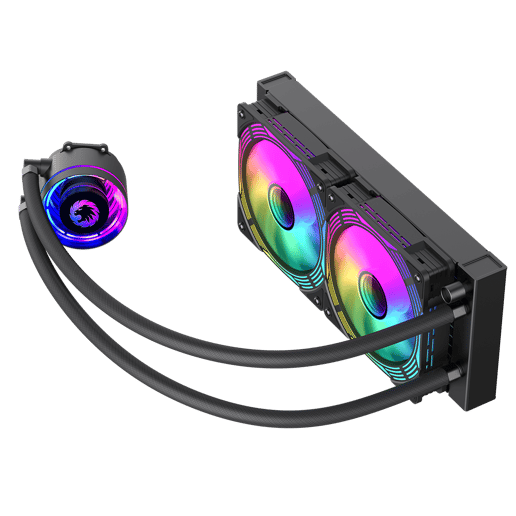 GameMax Ice Chill 240V 240mm ARGB AiO Liquid CPU Cooler in Black