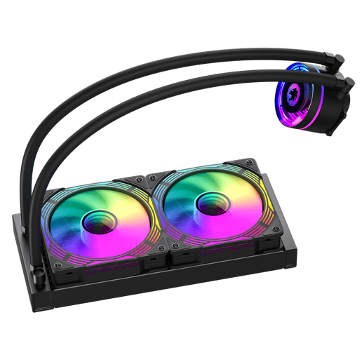 GameMax Ice Chill 240V 240mm ARGB AiO Liquid CPU Cooler in Black