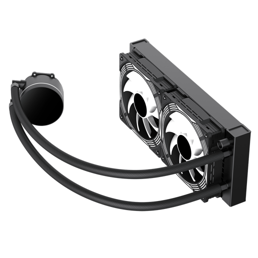GameMax Ice Chill 240V 240mm ARGB AiO Liquid CPU Cooler in Black