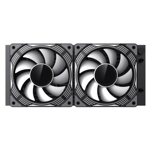 GameMax Ice Chill 240V 240mm ARGB AiO Liquid CPU Cooler in Black