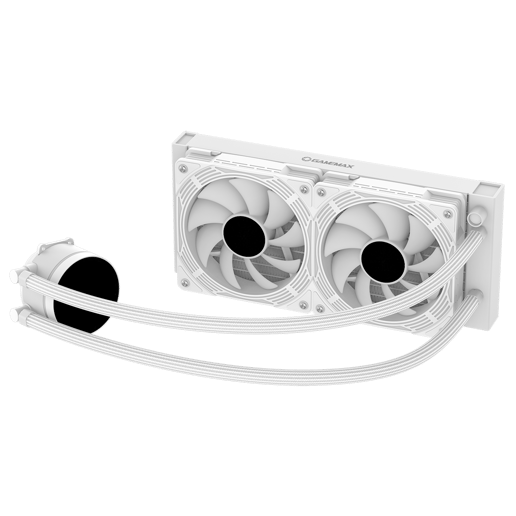 GameMax Ice Chill 240V 240mm ARGB AiO Liquid CPU Cooler in White