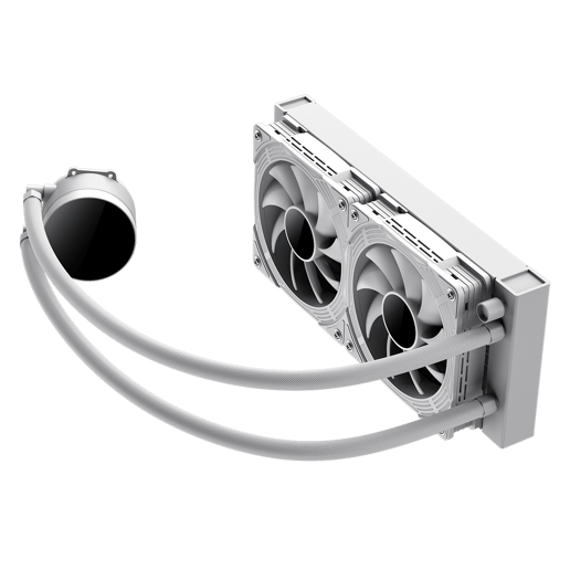 GameMax Ice Chill 240V 240mm ARGB AiO Liquid CPU Cooler in White