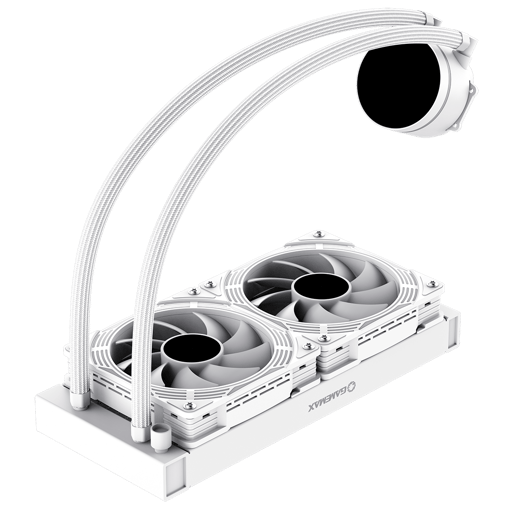GameMax Ice Chill 240V 240mm ARGB AiO Liquid CPU Cooler in White