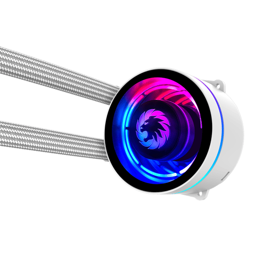 GameMax Ice Chill 240V 240mm ARGB AiO Liquid CPU Cooler in White