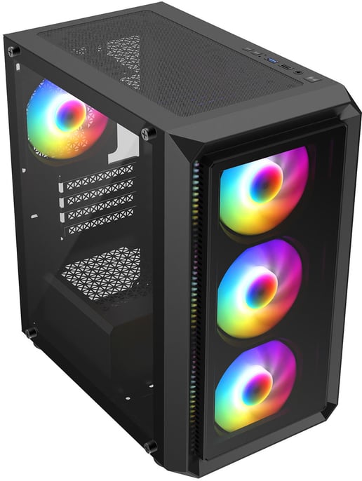 GameMax Icon Mid Tower Gaming Case - Black 