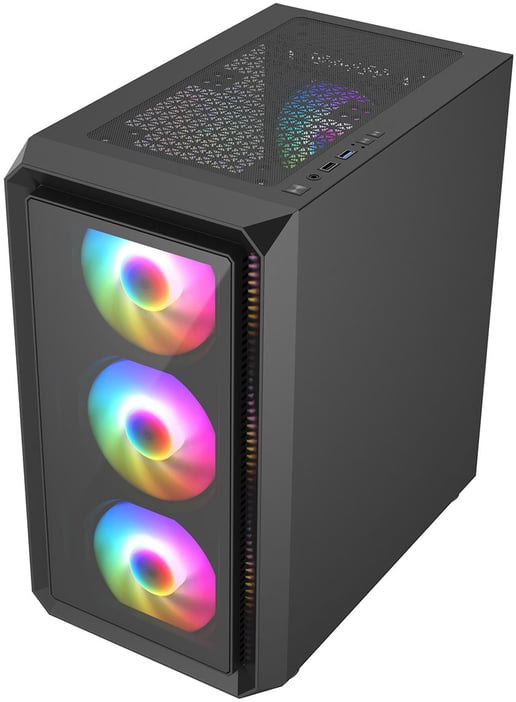 GameMax Icon Mid Tower Gaming Case - Black 