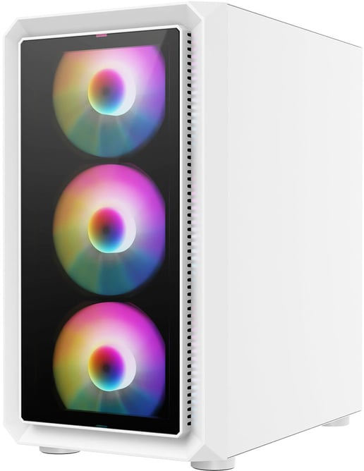 GameMax Icon Mid Tower Gaming Case - White 