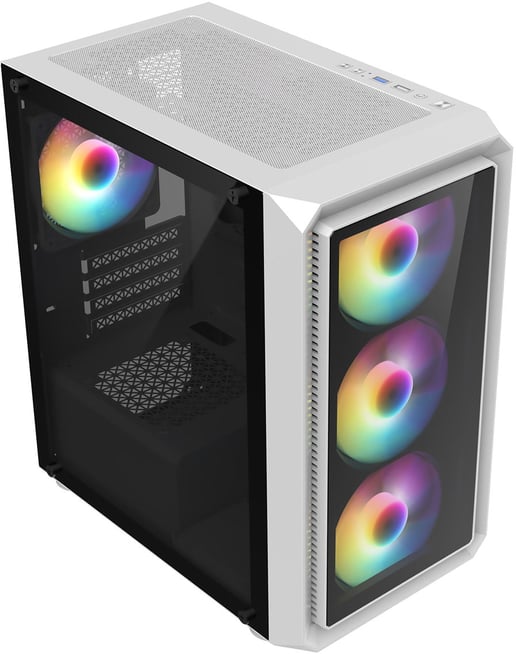 GameMax Icon Mid Tower Gaming Case - White 
