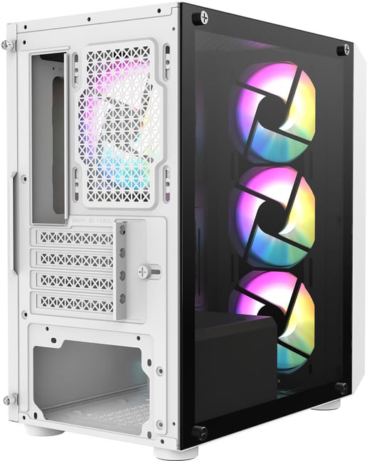 GameMax Icon Mid Tower Gaming Case - White 