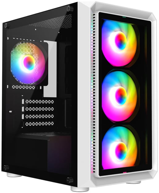 GameMax Icon Mid Tower Gaming Case - White 