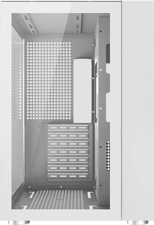 GameMax Infinity Mid Tower Tempered Glass PC Case - White