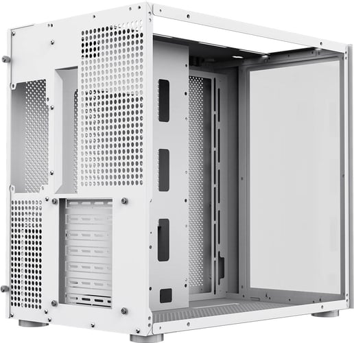 GameMax Infinity Mid Tower Tempered Glass PC Case - White