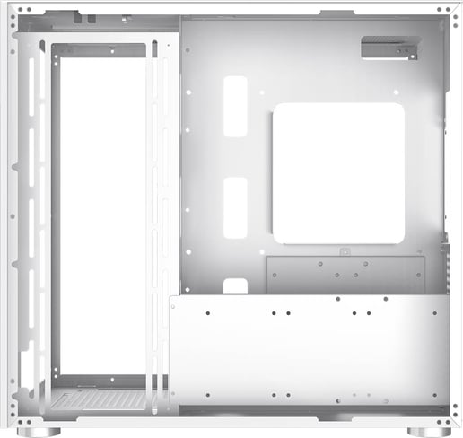 GameMax Infinity Mid Tower Tempered Glass PC Case - White