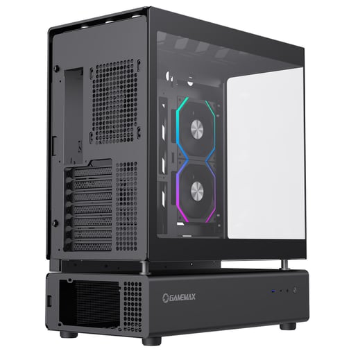 GameMax N80 Mid Tower Gaming Case - Black 