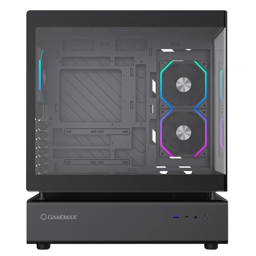 GameMax N80 Mid Tower Gaming Case - Black 