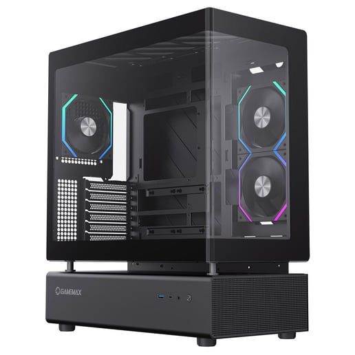 GameMax N80 Mid Tower Gaming Case - Black 