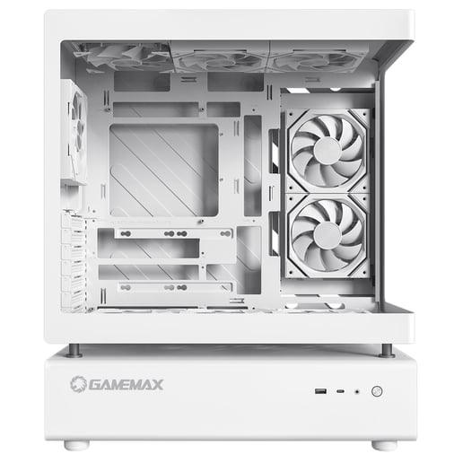 GameMax N80 Mid Tower Gaming Case - White 
