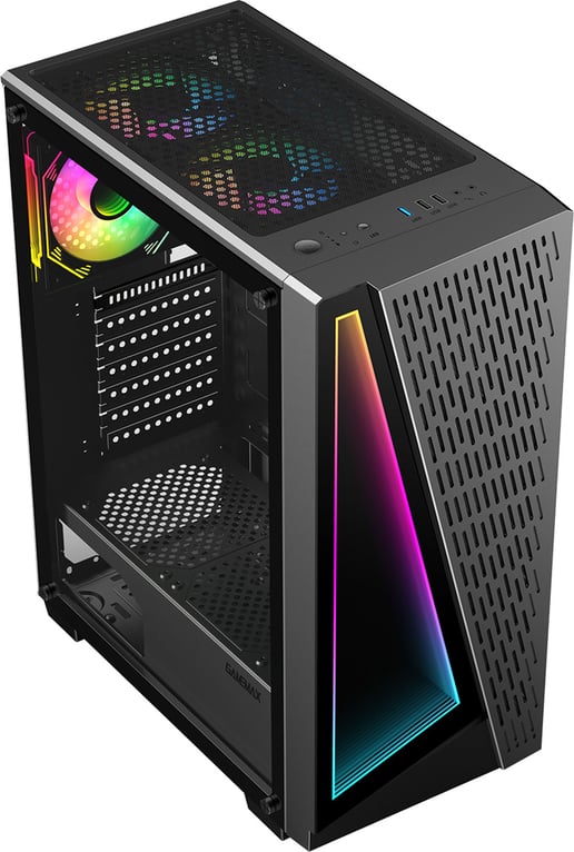 GameMax Prism Mid Tower Gaming Case - Black 