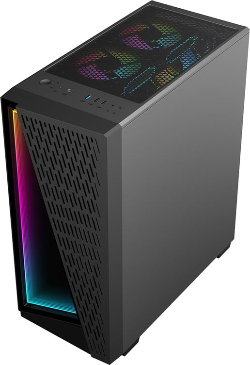 GameMax Prism Mid Tower Gaming Case - Black 