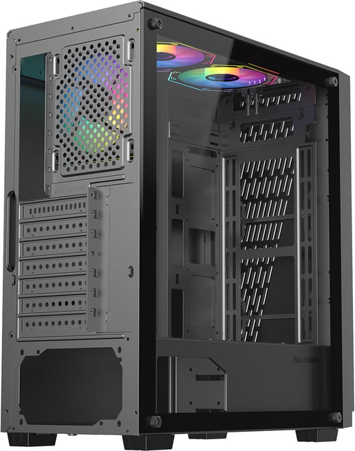 GameMax Prism Mid Tower Gaming Case - Black 