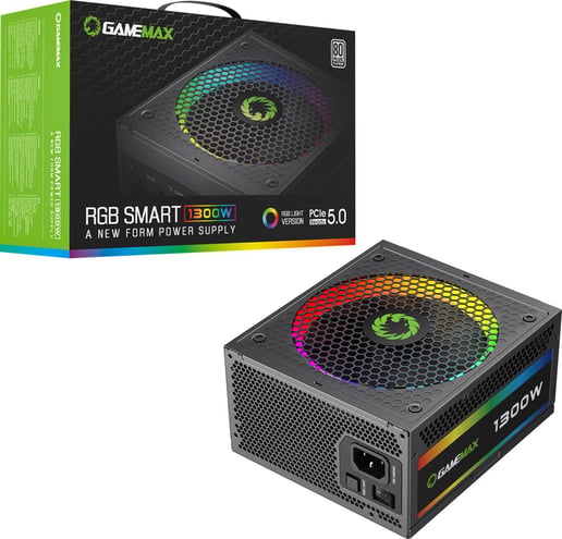1300W GameMax RGB Modular 80 Plus Platinum PSU