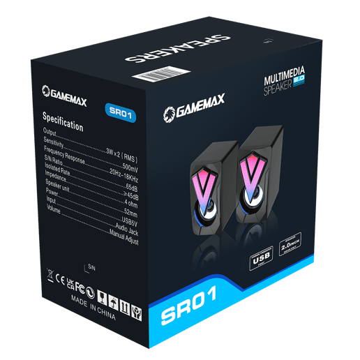 GameMax SR01 RGB PC Gaming Speakers