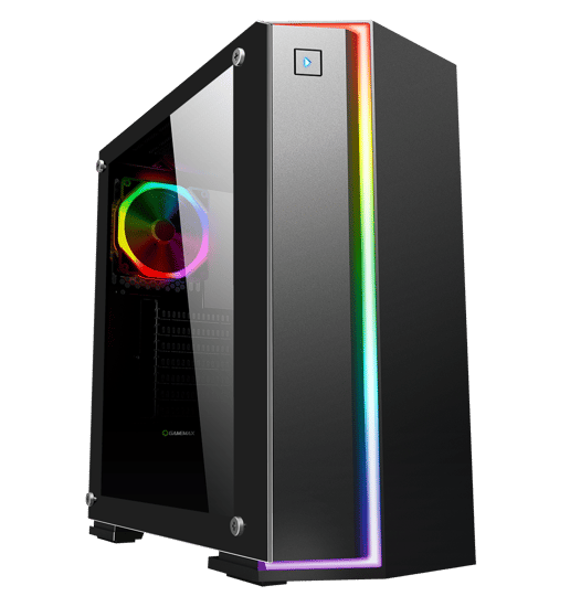 GameMax Starlight Mid Tower Gaming Case - Black 