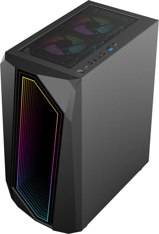 GameMax Time Bandit Mid Tower Gaming Case - Black 