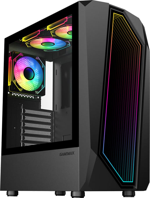 GameMax Time Bandit Mid Tower Gaming Case - Black 