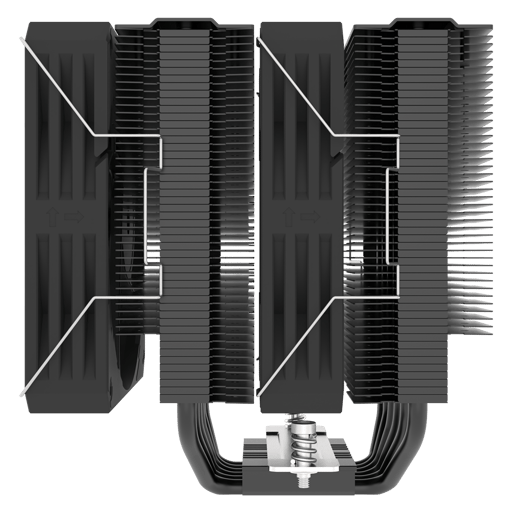 GameMax Rampage Twin600 Dual-Tower CPU Cooler in Black