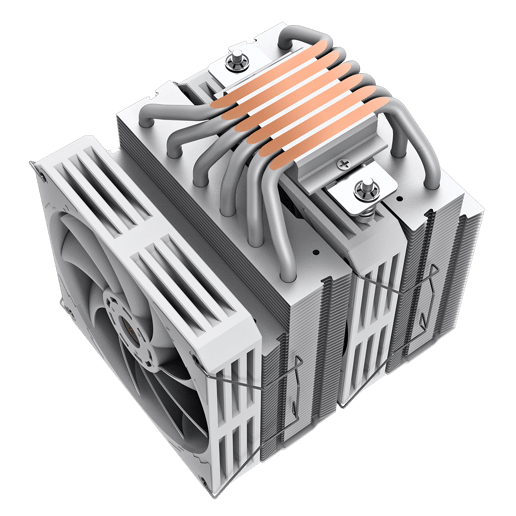 GameMax Rampage Twin600 Dual-Tower CPU Cooler in White