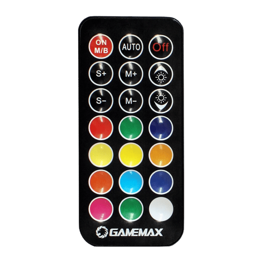 GameMax V4 ARGB PWM 9-Port White Fan Hub with SATA Power and RF Remote