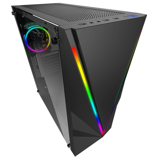 GameMax Venus Mid Tower Gaming Case - Black USB 3.0