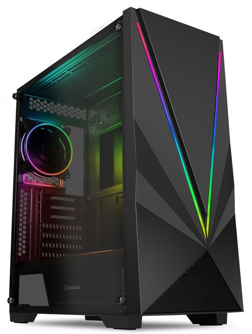 GameMax Venus Mid Tower Gaming Case - Black USB 3.0
