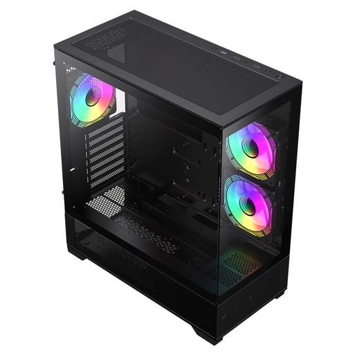 GameMax Vista 6 Mid Tower Gaming Case - Black 