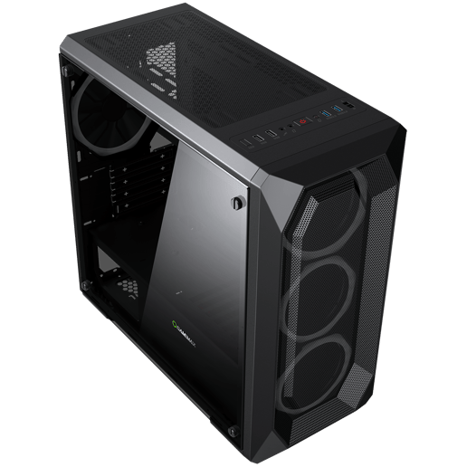 GameMax Kamikaze Pro Mid Tower Gaming Case - Black 