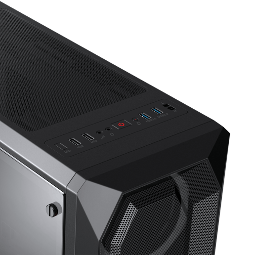 GameMax Kamikaze Pro Mid Tower Gaming Case - Black 