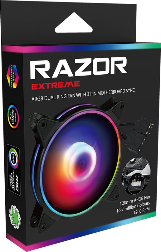 GameMax Razor Extreme ARGB 3-pin Chassis Fan