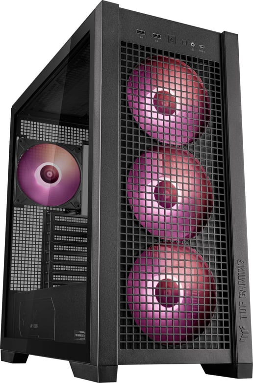 ASUS TUF Gaming GT302 ARGB Mid Tower Gaming Case - Black 